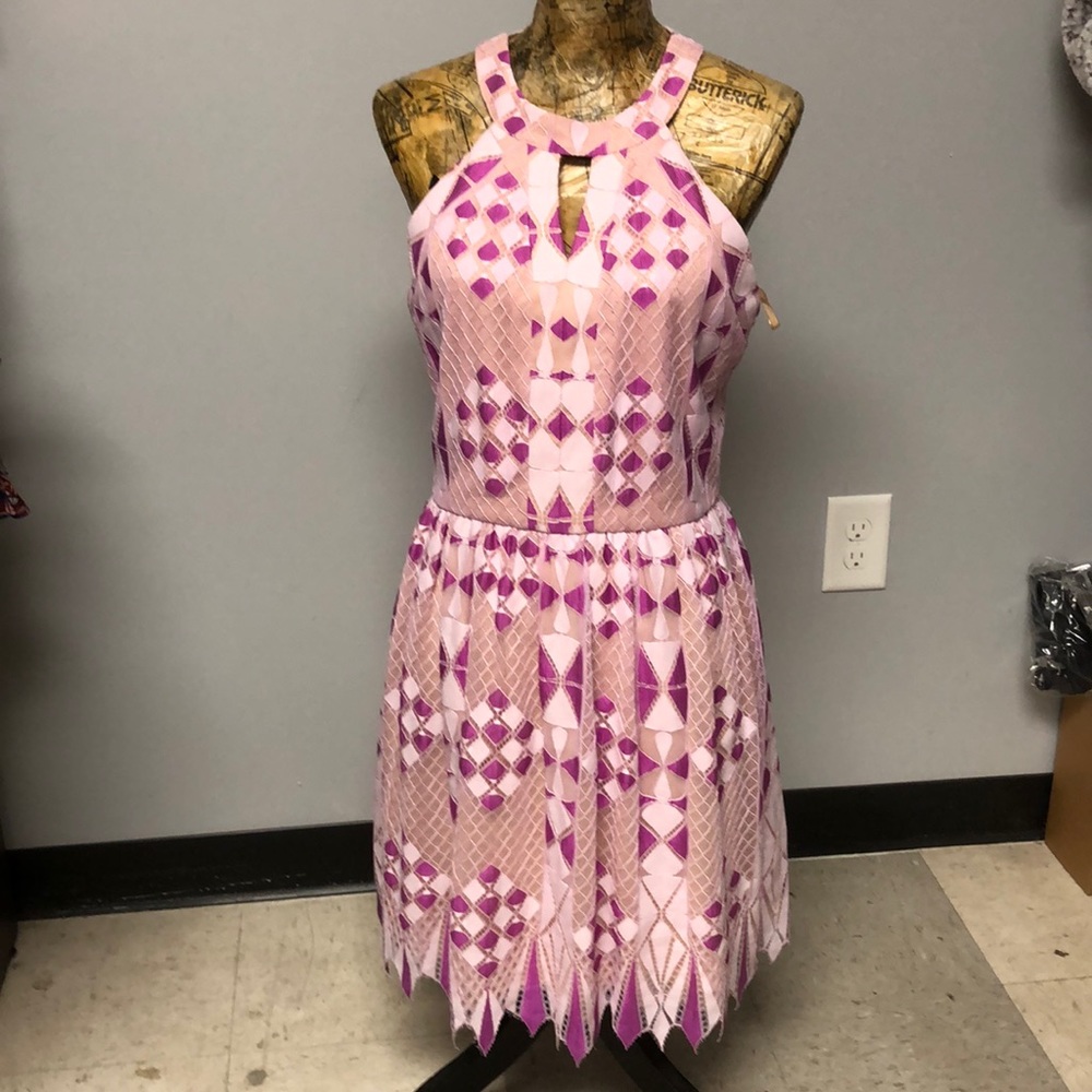Gianni Bono Lavender And Purple Lace Dress